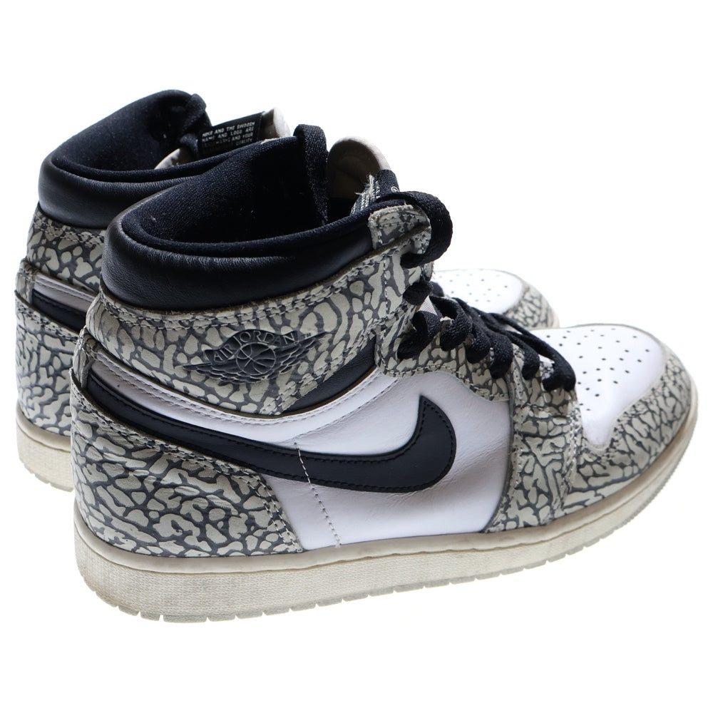 NIKE(ナイキ) AIR JORDAN 1 RETRO HIGH OG WHITE CEMENT DZ5485-052 エアジョーダン1 セメント ハイカットスニーカー US8.5/26.5cm ホワイト/グレー