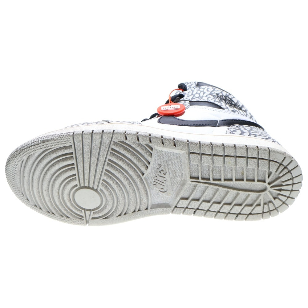 NIKE(ナイキ) AIR JORDAN 1 RETRO HIGH OG WHITE CEMENT DZ5485-052 エアジョーダン1 セメント ハイカットスニーカー US8.5/26.5cm ホワイト/グレー