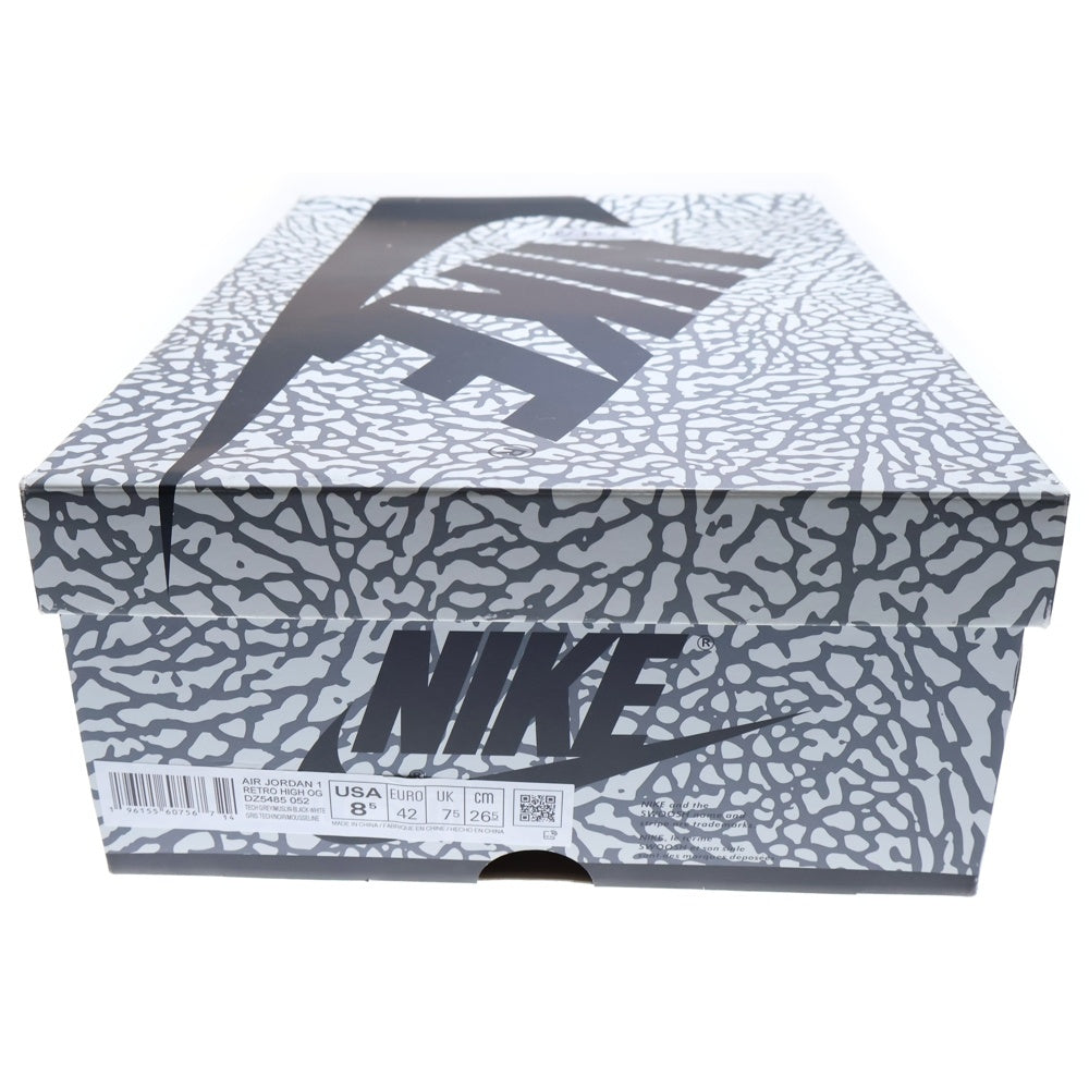 NIKE(ナイキ) AIR JORDAN 1 RETRO HIGH OG WHITE CEMENT DZ5485-052 エアジョーダン1 セメント ハイカットスニーカー US8.5/26.5cm ホワイト/グレー