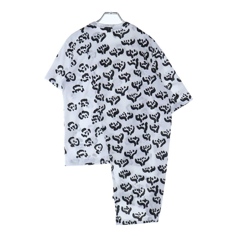 COMME des GARCONS COMME des GARCONS(コムデギャルソンコムデギャルソン) 23SS 総柄 アシンメトリーTシャツ カットソー ホワイト/ブラック レディース RK-T013