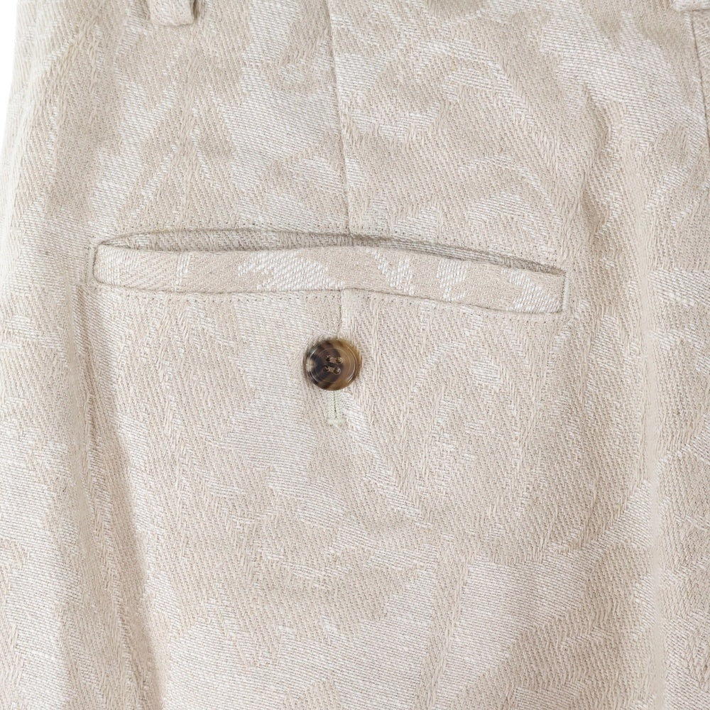 JUNYA WATANABE COMME des GARCONS(ジュンヤワタナベ コムデギャルソン) 19SS ボタニカルジャガードリネンパンツ ベージュ JC-P011