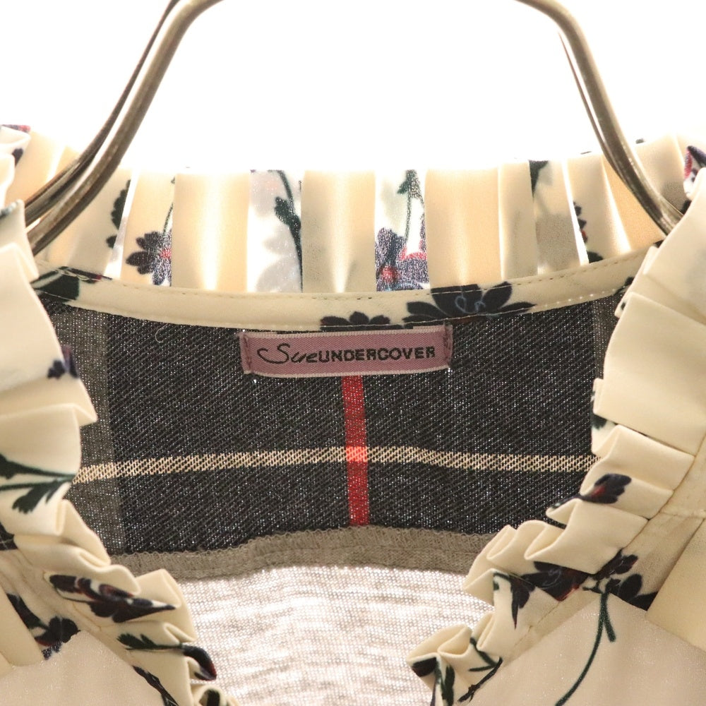 SueUNDERCOVER(スーアンダーカバー) 素材切替 花柄 チェック 長袖シャツ ブラウス マルチ レディース SUV1402-1
