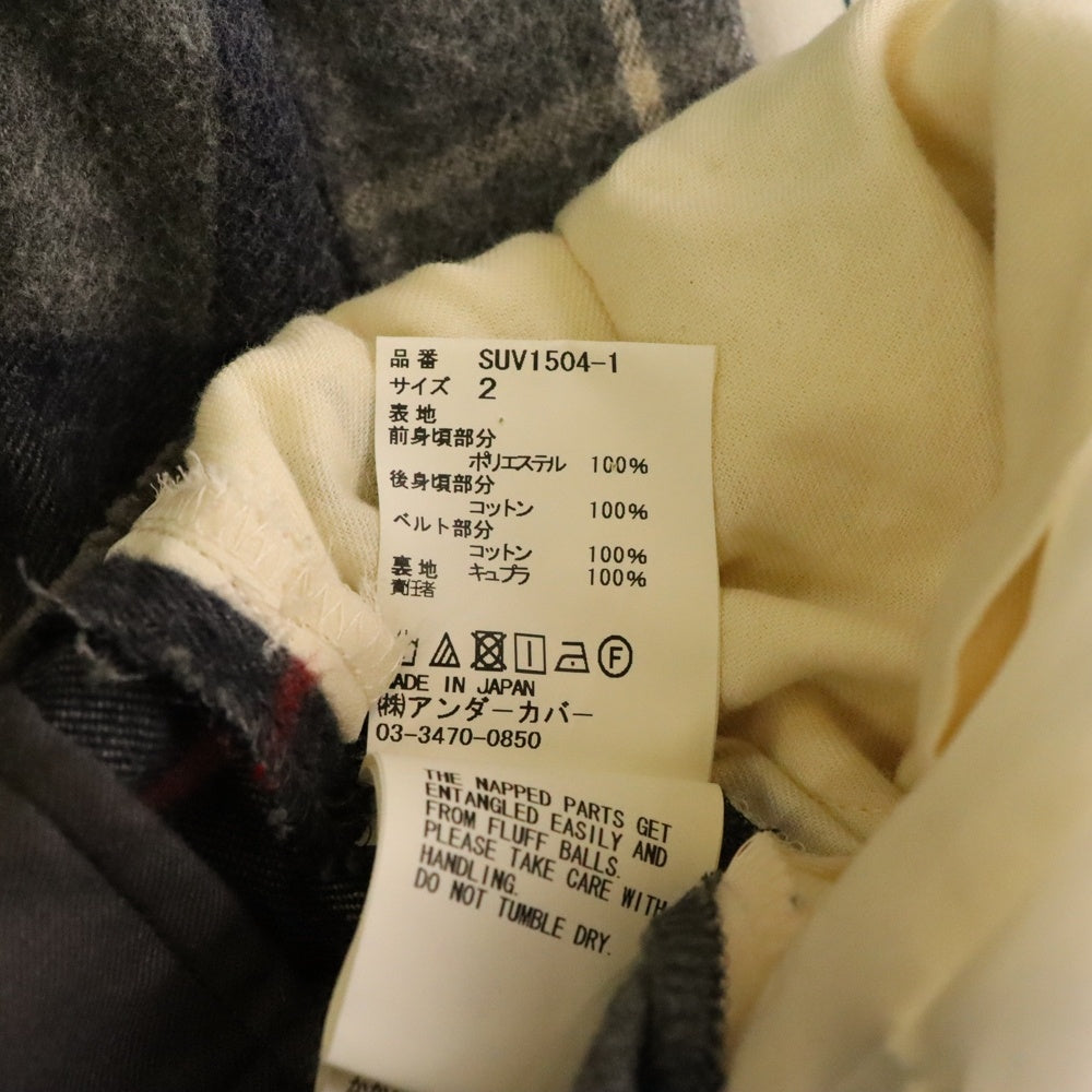 SueUNDERCOVER(スーアンダーカバー) 素材切替 花柄 チェック スラックス パンツ マルチ レディース SUV1504-1