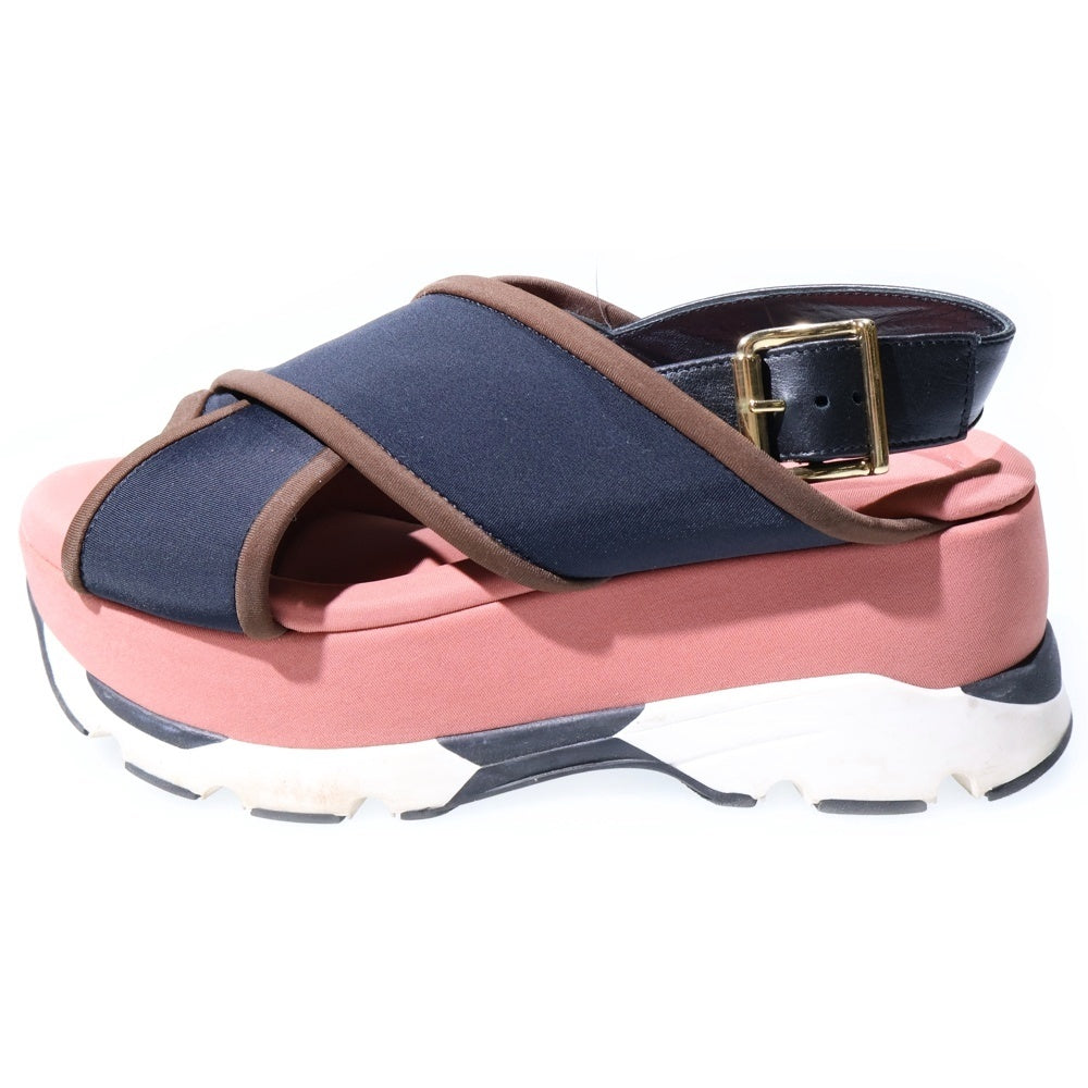 MARNI(マルニ) クロスストラップ 厚底サンダル マルチ レディース
