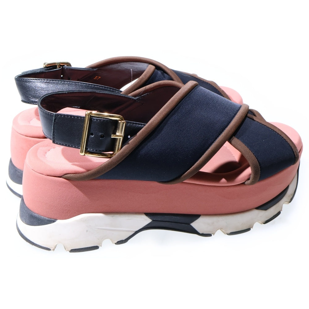 MARNI(マルニ) クロスストラップ 厚底サンダル マルチ レディース
