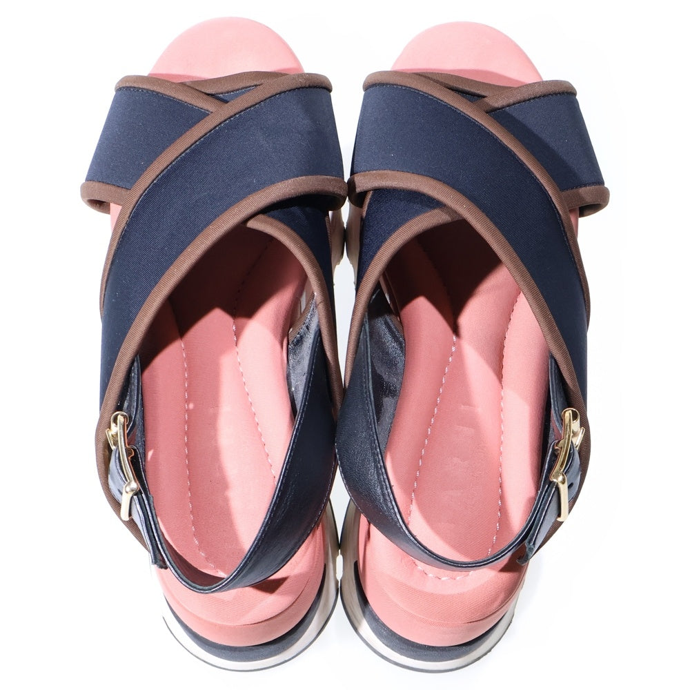 MARNI(マルニ) クロスストラップ 厚底サンダル マルチ レディース