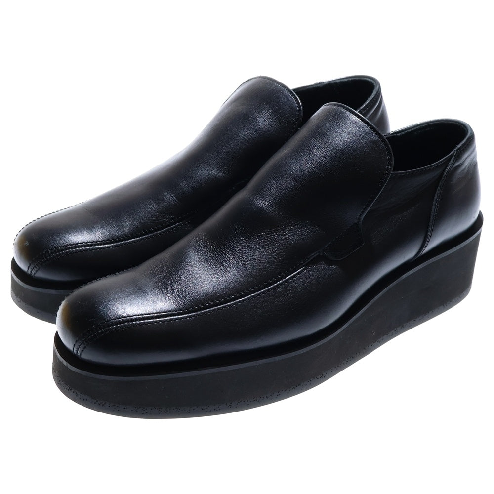 Y's(ワイズ) 厚底 レザー スリッポン シューズ ブラック レディース YW-E01-785