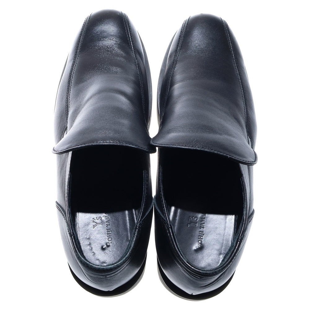Y's(ワイズ) 厚底 レザー スリッポン シューズ ブラック レディース YW-E01-785