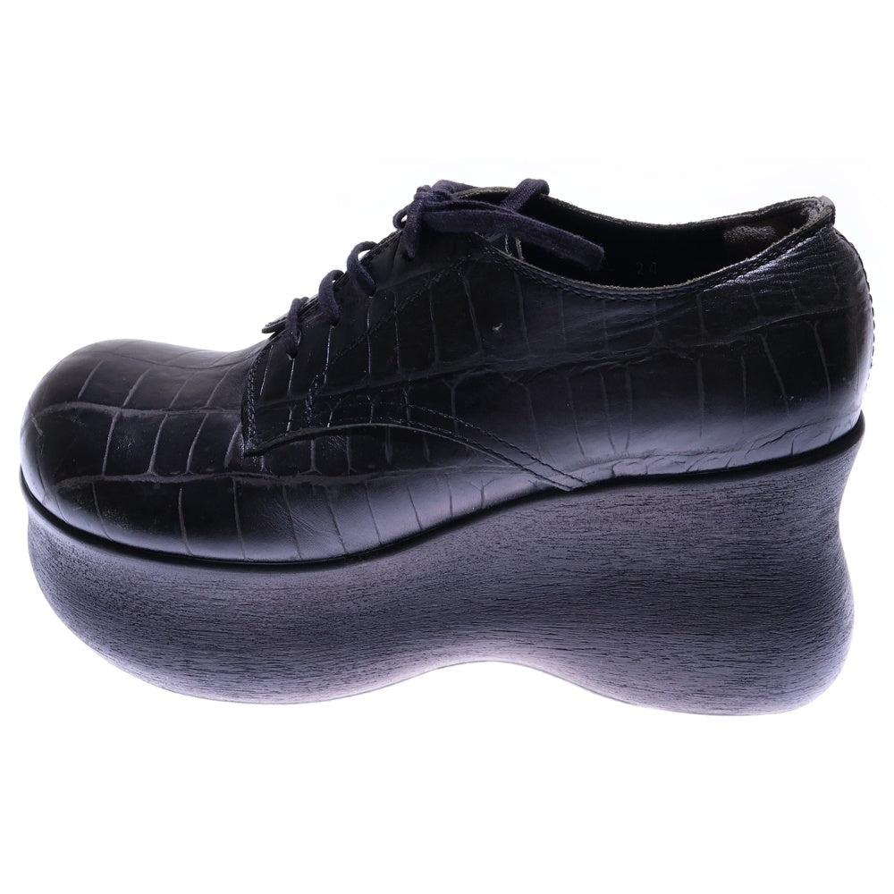 TOKYO BOPPER(トーキョーボッパー) 厚底 クロコ型押し ドレスシューズ ブラック レディース