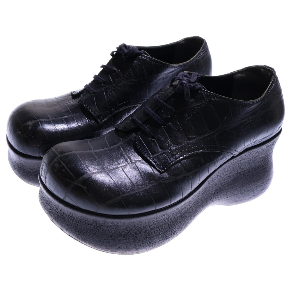 TOKYO BOPPER(トーキョーボッパー) 厚底 クロコ型押し ドレスシューズ ブラック レディース