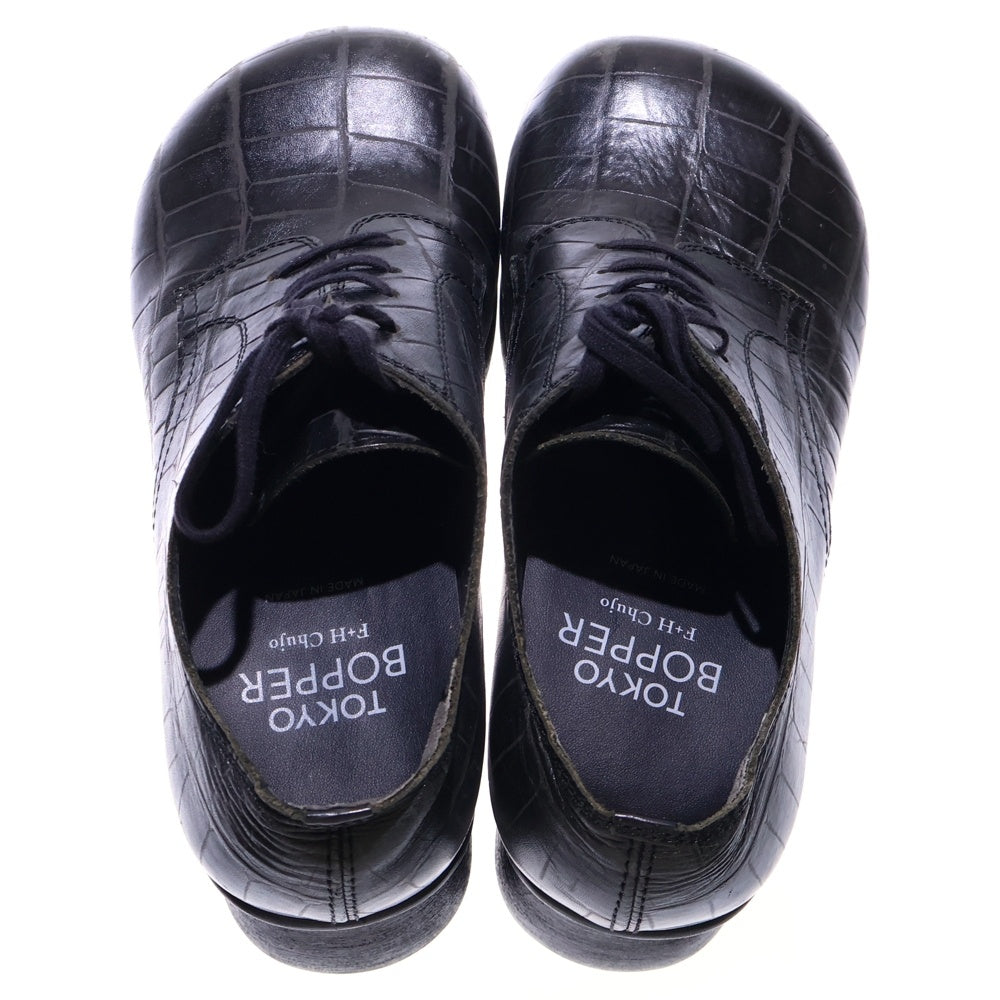 TOKYO BOPPER(トーキョーボッパー) 厚底 クロコ型押し ドレスシューズ ブラック レディース