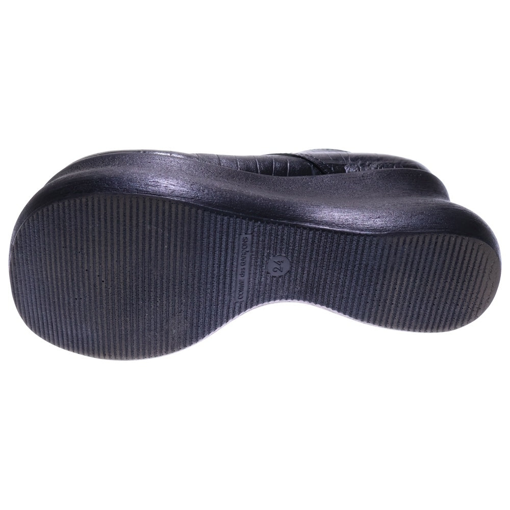 TOKYO BOPPER(トーキョーボッパー) 厚底 クロコ型押し ドレスシューズ ブラック レディース