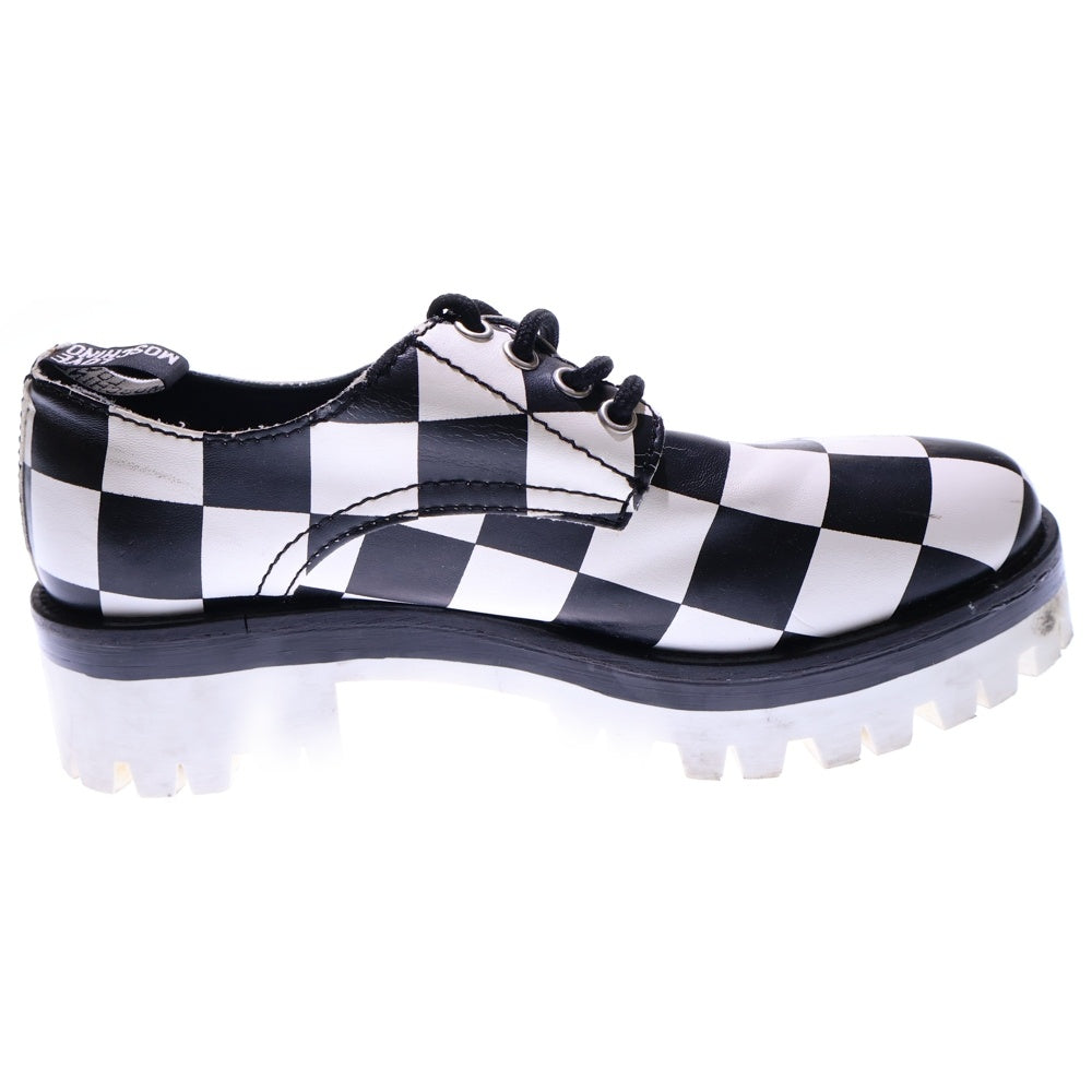 LOVE MOSCHINO(ラブモスキーノ) チェッカー レースアップシューズ ブラック/ホワイト レディース