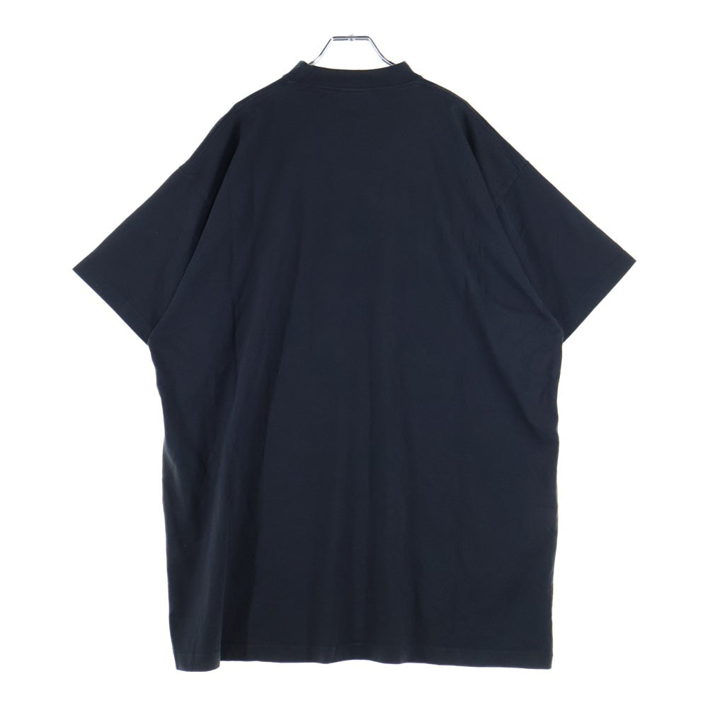 BALENCIAGA(バレンシアガ) ebay ロゴ刺繍 クルーネック 半袖Tシャツ カットソー ブラック 787349 TRVE8