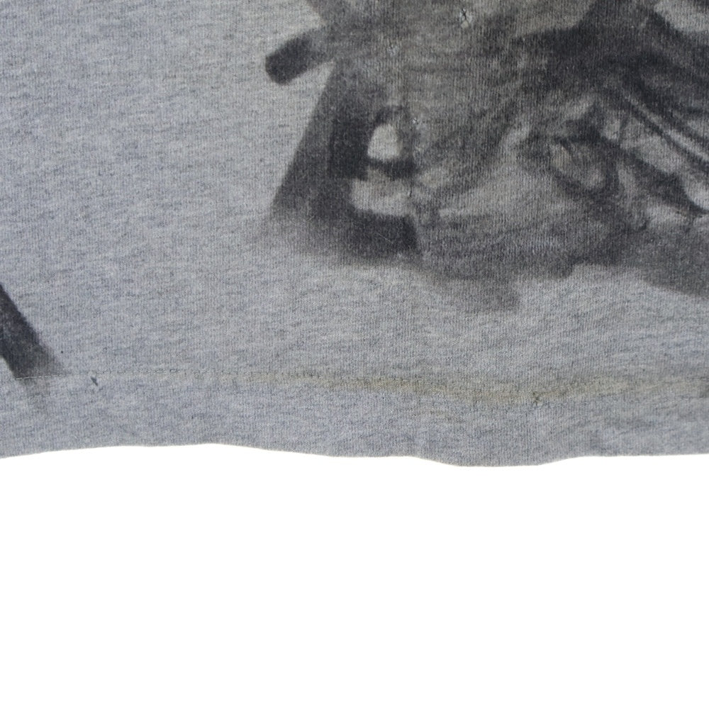 BALENCIAGA(バレンシアガ) 23SS 1300 Skater デストロイ加工 ワッペン 半袖Tシャツ カットソー グレー 739028 TOVA7
