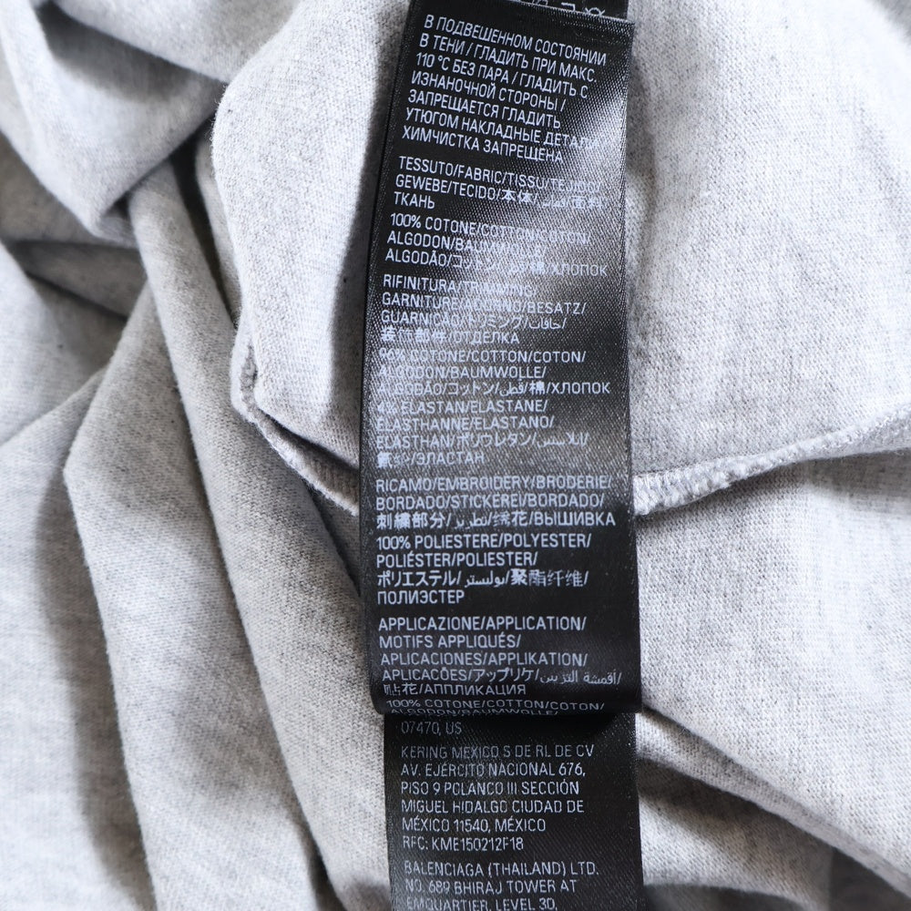 BALENCIAGA(バレンシアガ) 23SS BE KIND BERLIN OVERSIZED T-SHIRT 739028 TPVD5 ビーカインド ロゴオーバーサイズ半袖Tシャツ カットソー グレー