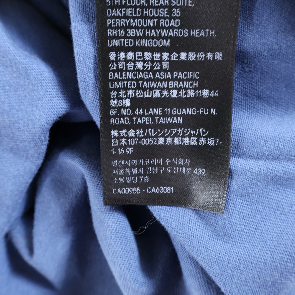 BALENCIAGA(バレンシアガ) 23AW LAYERED SPORTS LOGO TEE 739028 TPVF2 レイヤード スポーツ ロゴT 半袖Tシャツカットソー ネイビー