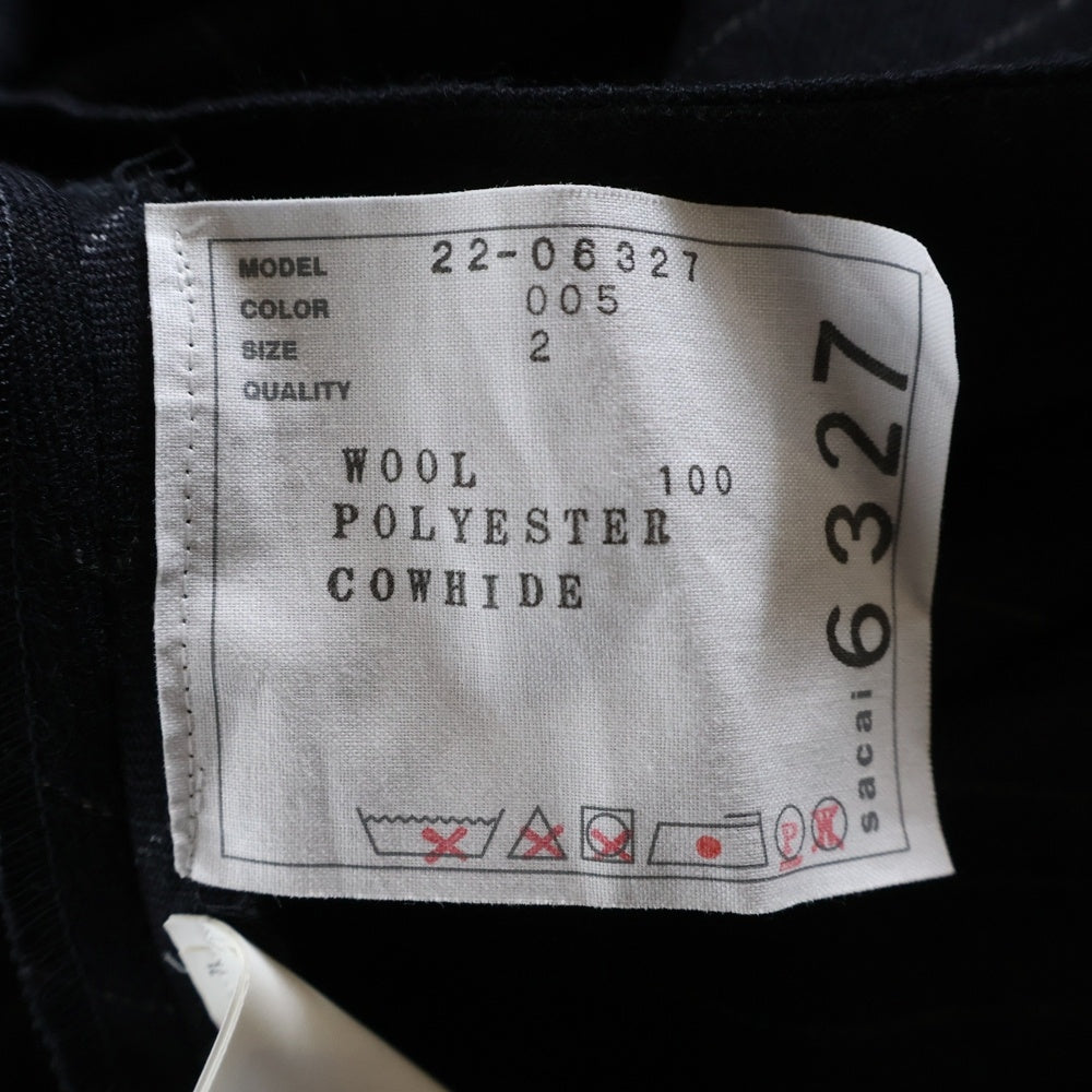 Sacai(サカイ) Wool Knit × Chalk Stripe Dress 22-06327 ニット