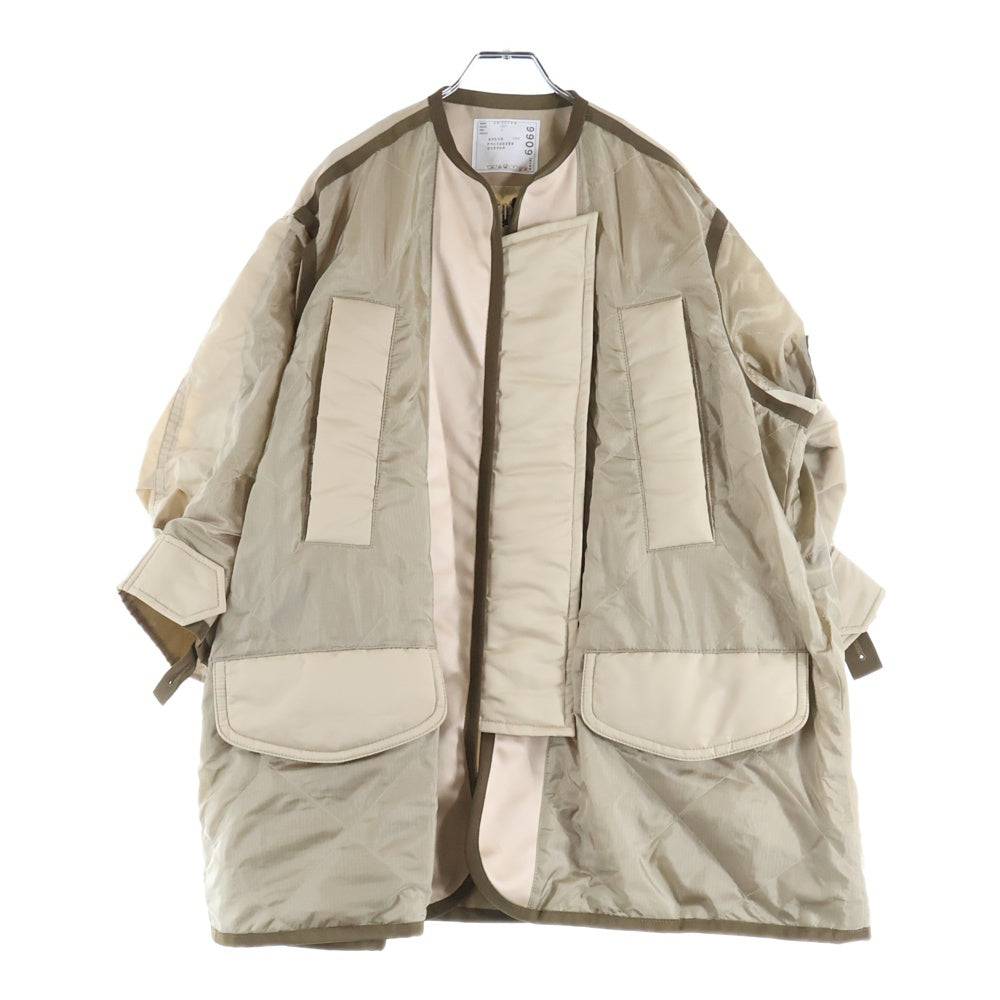 Sacai(サカイ) Quilted Blouson 22-06066 キルティング ジップアップ ジャケット ブルゾン ベージュ レディース