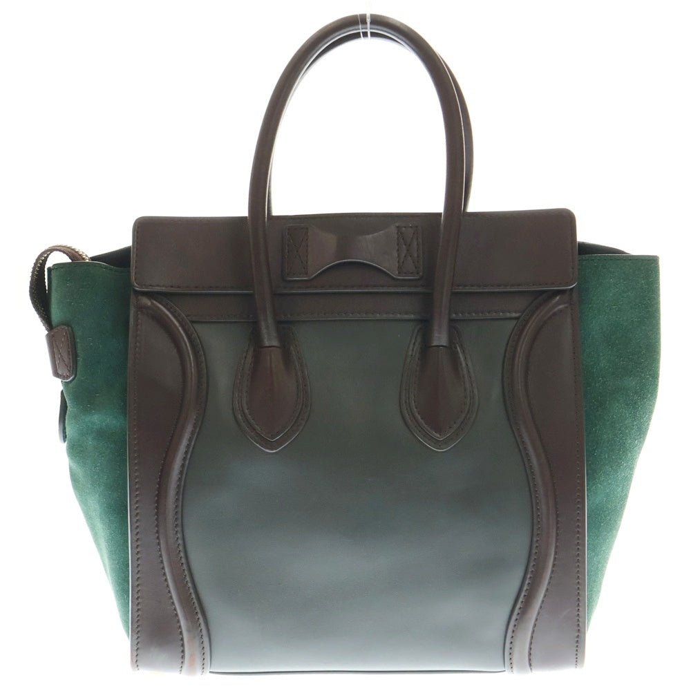 CELINE(セリーヌ) ラゲージ マイクロショッパー レザー ハンドバッグ トートバッグ ブラウン/カーキ レディース