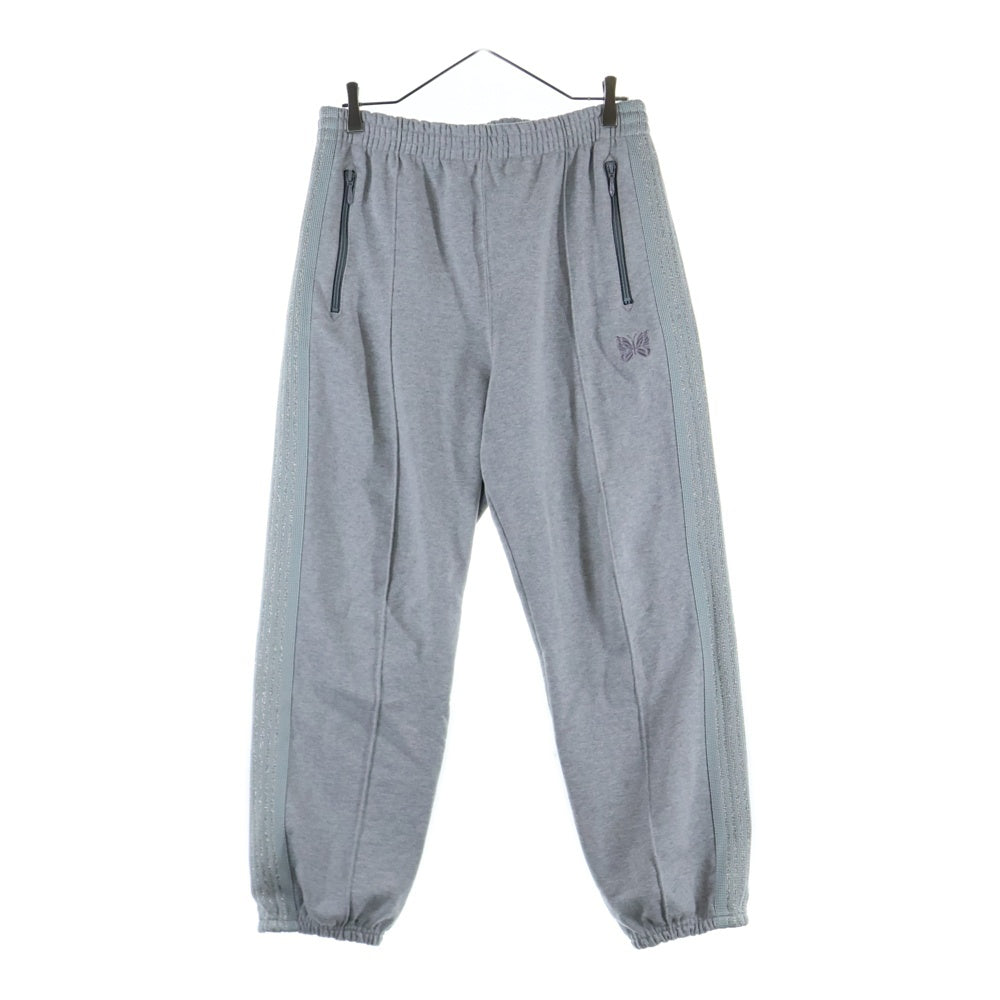 Needles(ニードルス) ロゴ刺繍 サイドライン トラックパンツ グレー PU1579