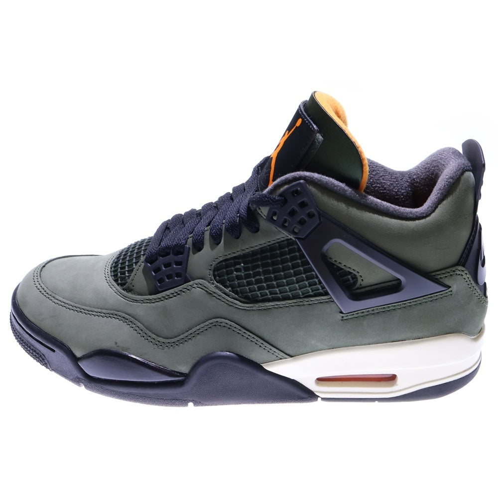 NIKE(ナイキ) ×UNDEFEATED AIR JORDAN 4 RETRO IB1519-200 アンディフィーテッド エアジョーダン4 レトロ ハイカットスニーカー US9.5/27.5cm カーキ