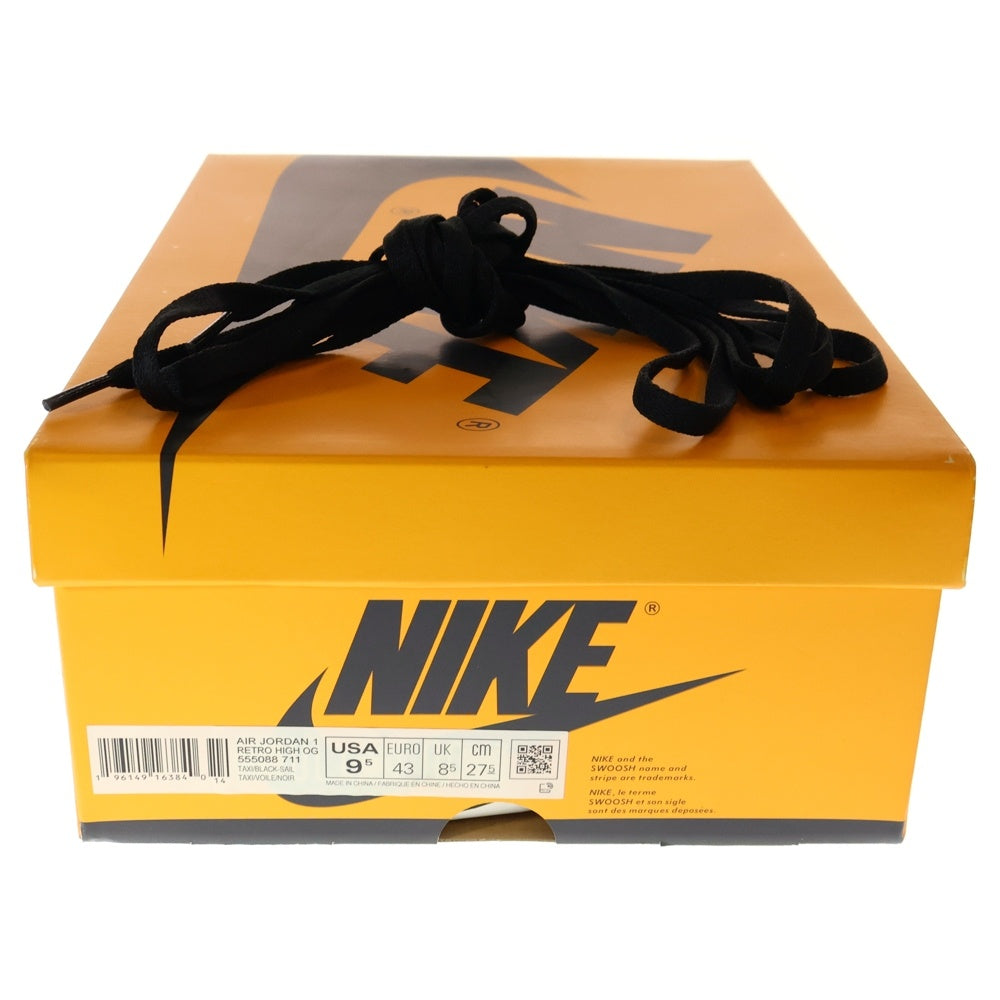 NIKE(ナイキ) AIR JORDAN 1 RETRO HIGH OG TAXI 555088-711 エアジョーダン 1 レトロ タクシー ハイカットスニーカー US9.5/27.5cm イエロー/ブラック