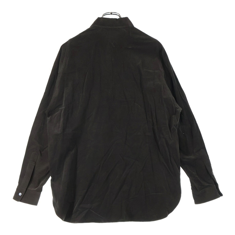 AURALEE(オーラリー) 22AW FINX LIGHT CORDUROY SHIRTS A22AS02FC レギュラーカラー コーデュロイ 長袖シャツ ブラウン