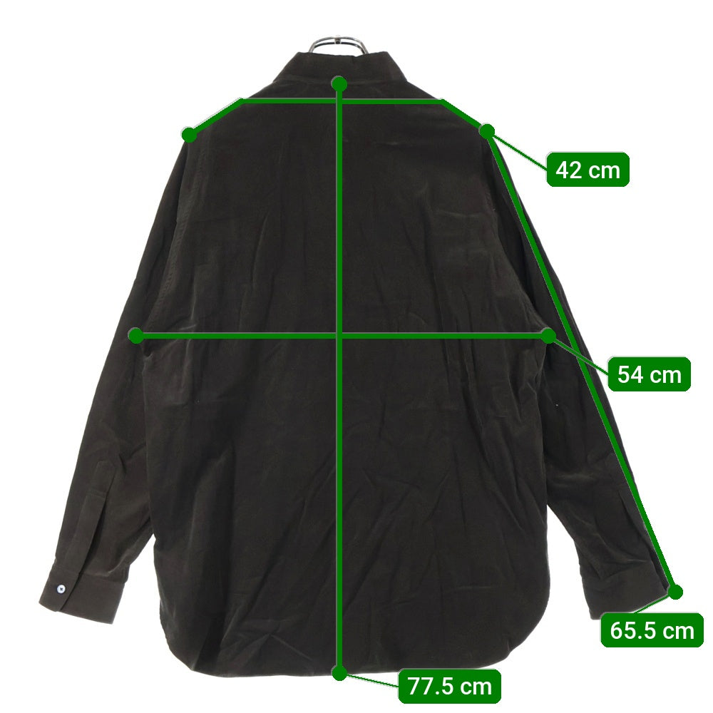 AURALEE(オーラリー) 22AW FINX LIGHT CORDUROY SHIRTS A22AS02FC レギュラーカラー コーデュロイ 長袖シャツ ブラウン