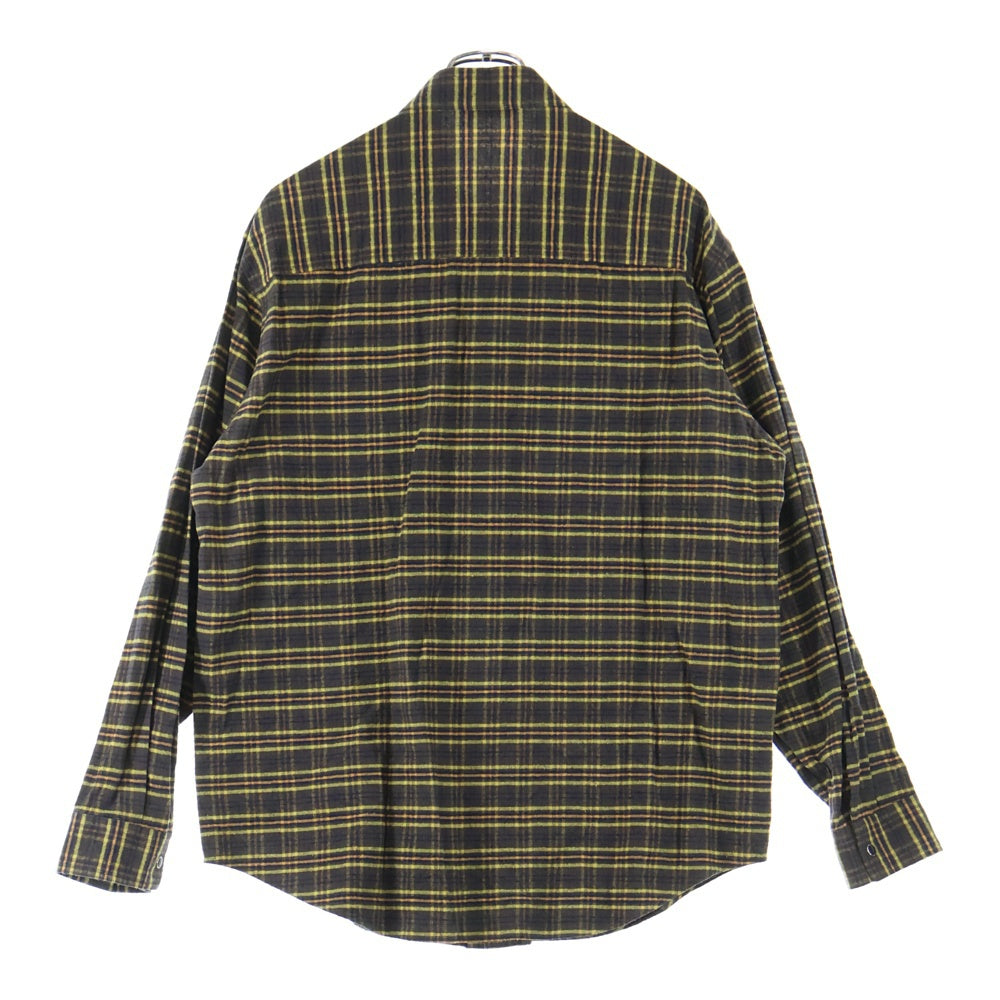 AURALEE(オーラリー) 21AW SILK COTTON BRUSHED FLANNEL SHIRTS A21AS01CN チェック 長袖シャツ ブラウン