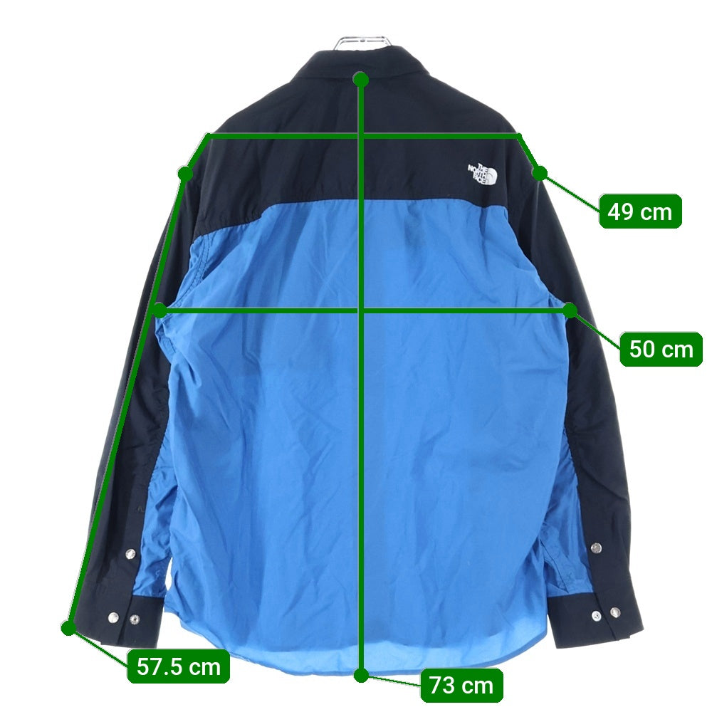 THE NORTH FACE(ザノースフェイス) L/S Nuptse Shirt NR11961 ナイロン 長袖シャツ ブルー