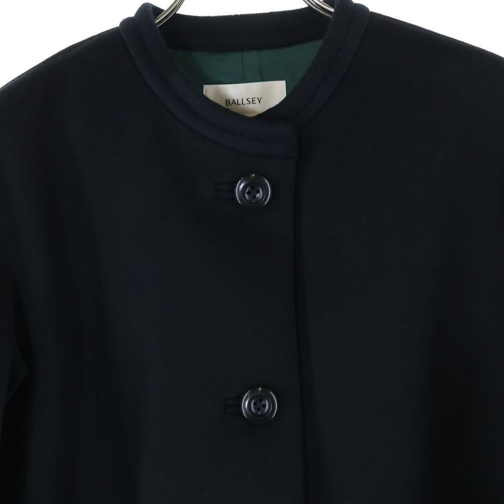 TOMORROWLAND(トゥモローランド) BALLSEY ウール ノーカラーコート ブラック レディース 11-08-15-08403