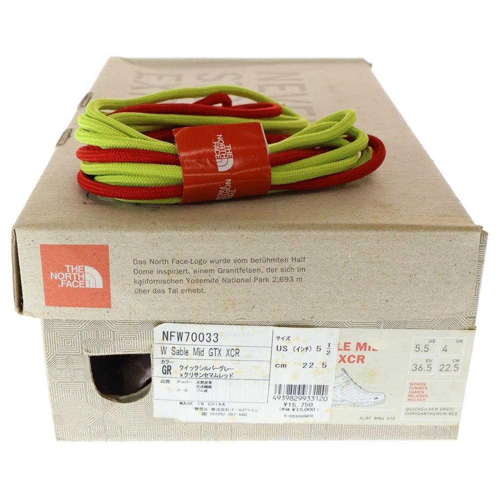 THE NORTH FACE(ザノースフェイス) SABLE MID GTX XCR NFW70033 ハイカットスニーカー シューズ グレー レディース US5.5/22.5cm