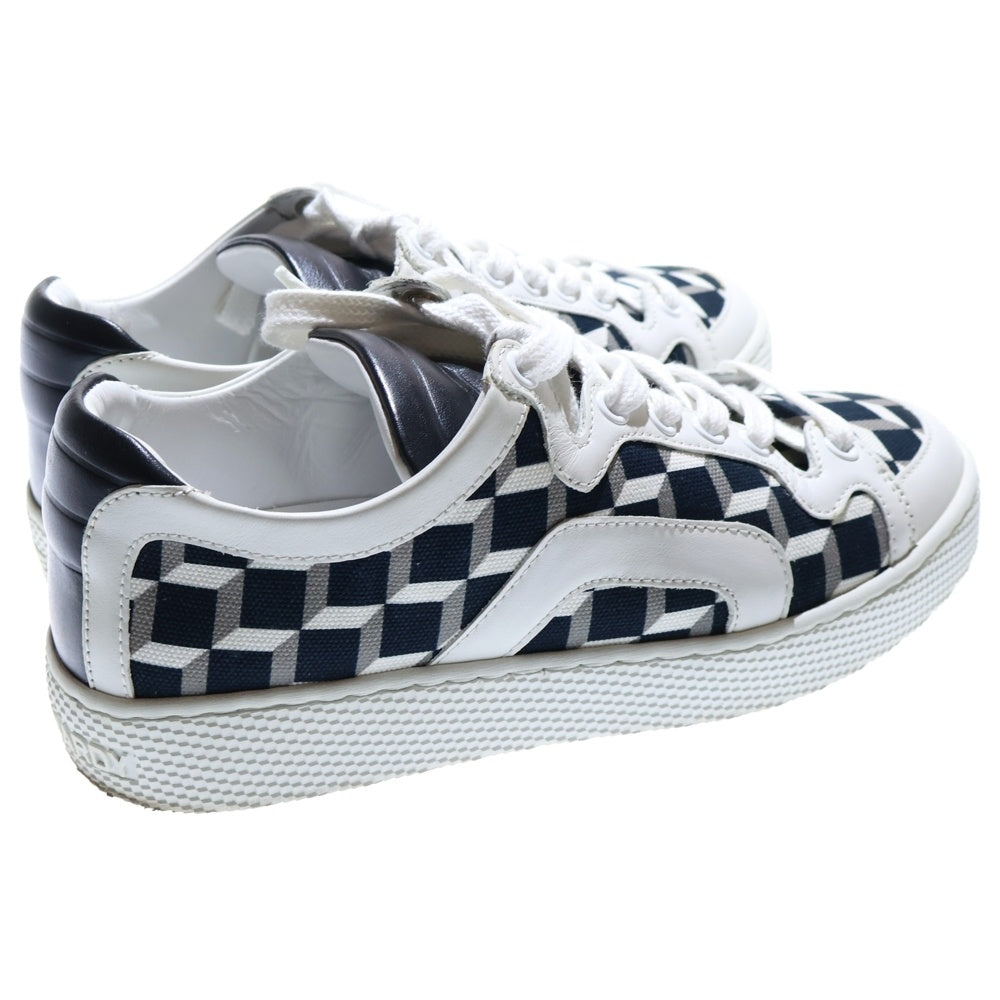 PIERRE HARDY(ピエールアルディ) キャンバス ローカットスニーカー ブラック/ホワイト レディース VS02