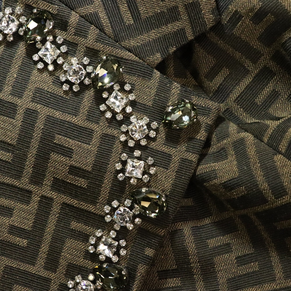 FENDI(フェンディ) 23AW ズッカ柄ジャケット FJ7461 A5W3 ブラウン レディース