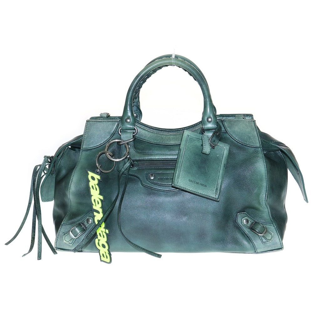 BALENCIAGA(バレンシアガ) ネオクラシック シティ レザー 2WAYハンドバッグ グリーン 638470
