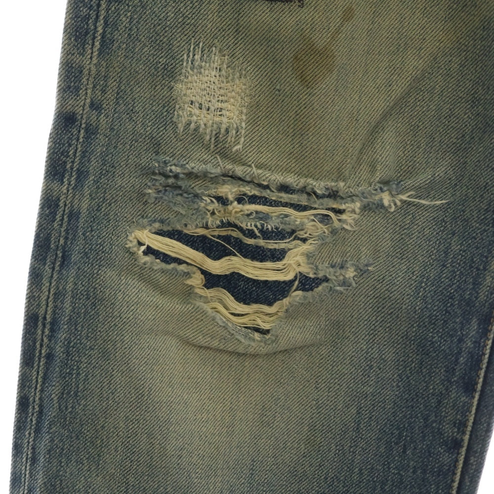 HYSTERIC GLAMOUR(ヒステリックグラマー) スタッズ ボタンフライ デニムパンツ インディゴ