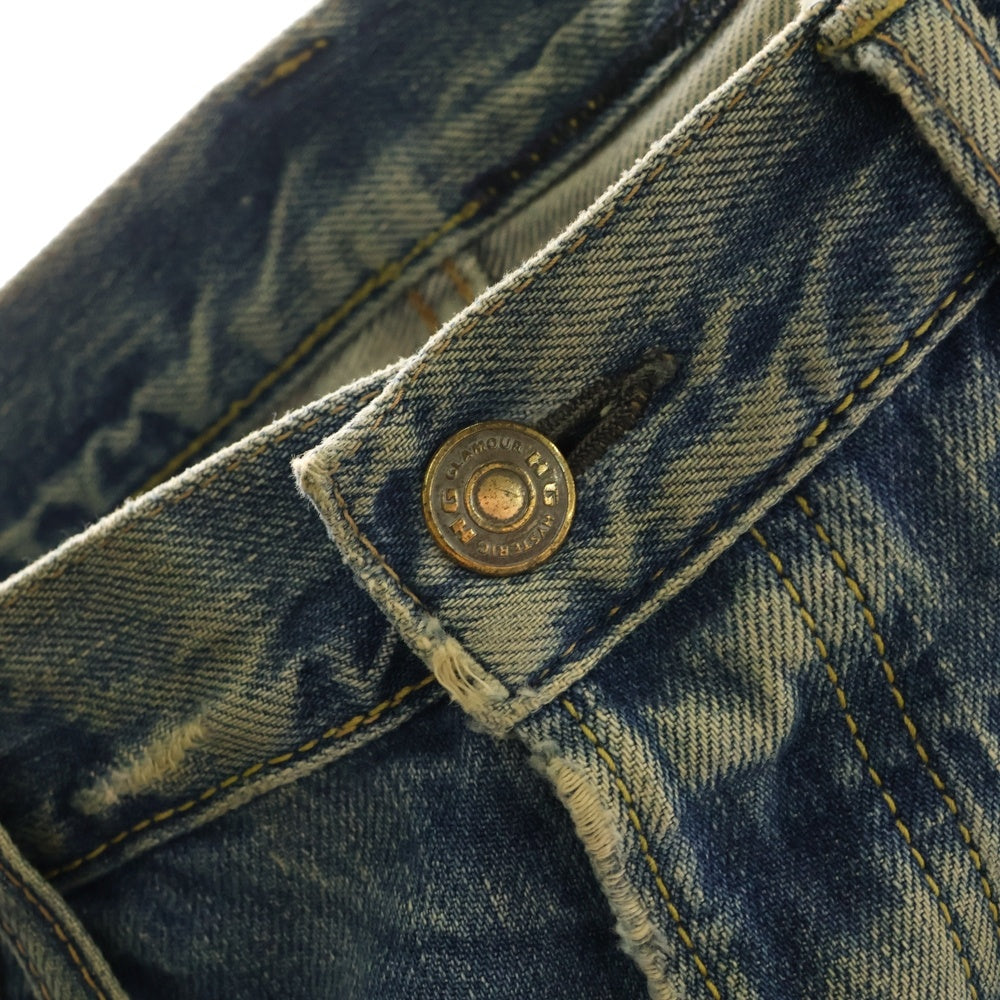 HYSTERIC GLAMOUR(ヒステリックグラマー) スタッズ ボタンフライ デニムパンツ インディゴ