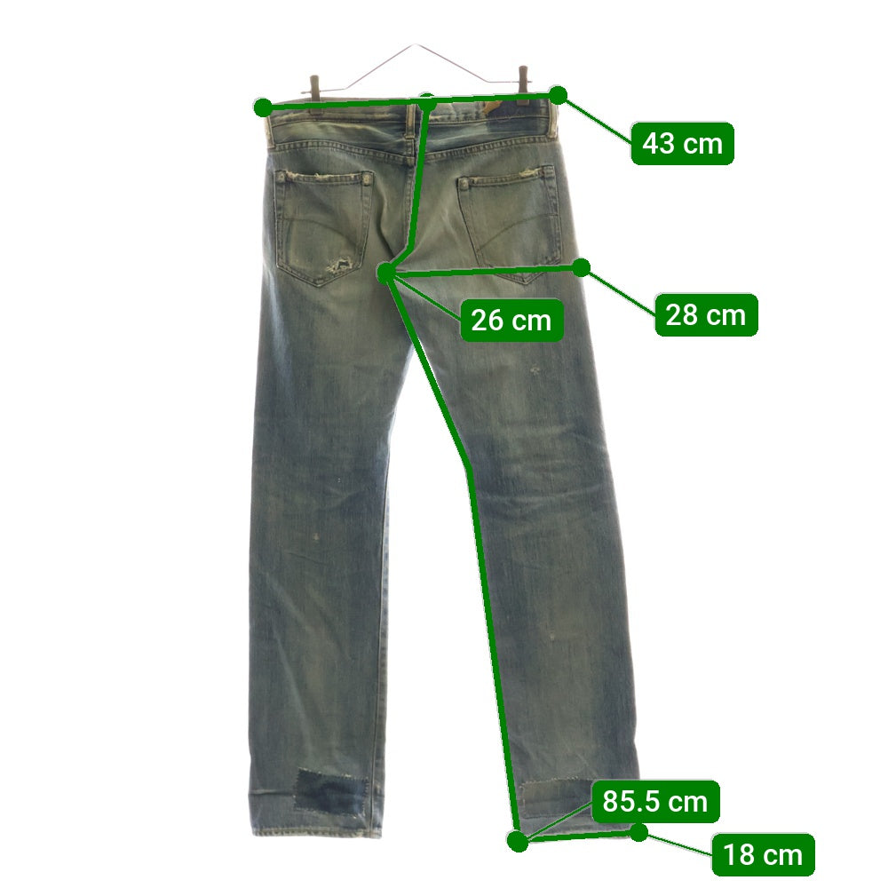 HYSTERIC GLAMOUR(ヒステリックグラマー) スタッズ ボタンフライ デニムパンツ インディゴ