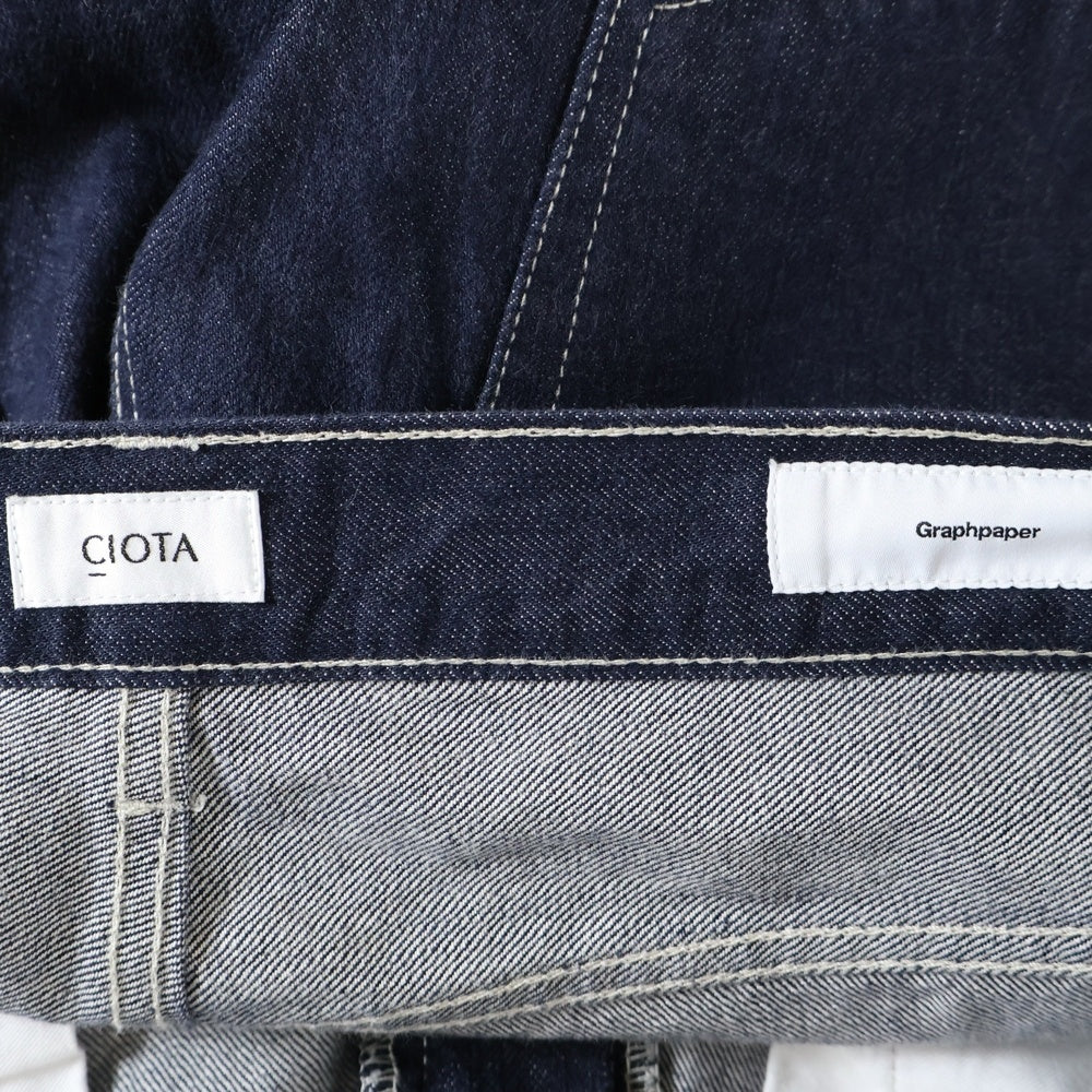 Graphpaper(グラフペーパー) ×CIOTA シオタ サンプル ジップフライ デニムパンツ インディゴ