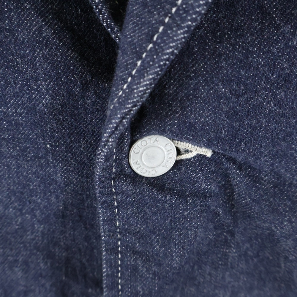 Graphpaper(グラフペーパー) ×CIOTA CIOTA for GP Suvin Cotton Denim JacketGM213-20238 シオタ スビンコットンデニム テーラードジャケット インディゴ