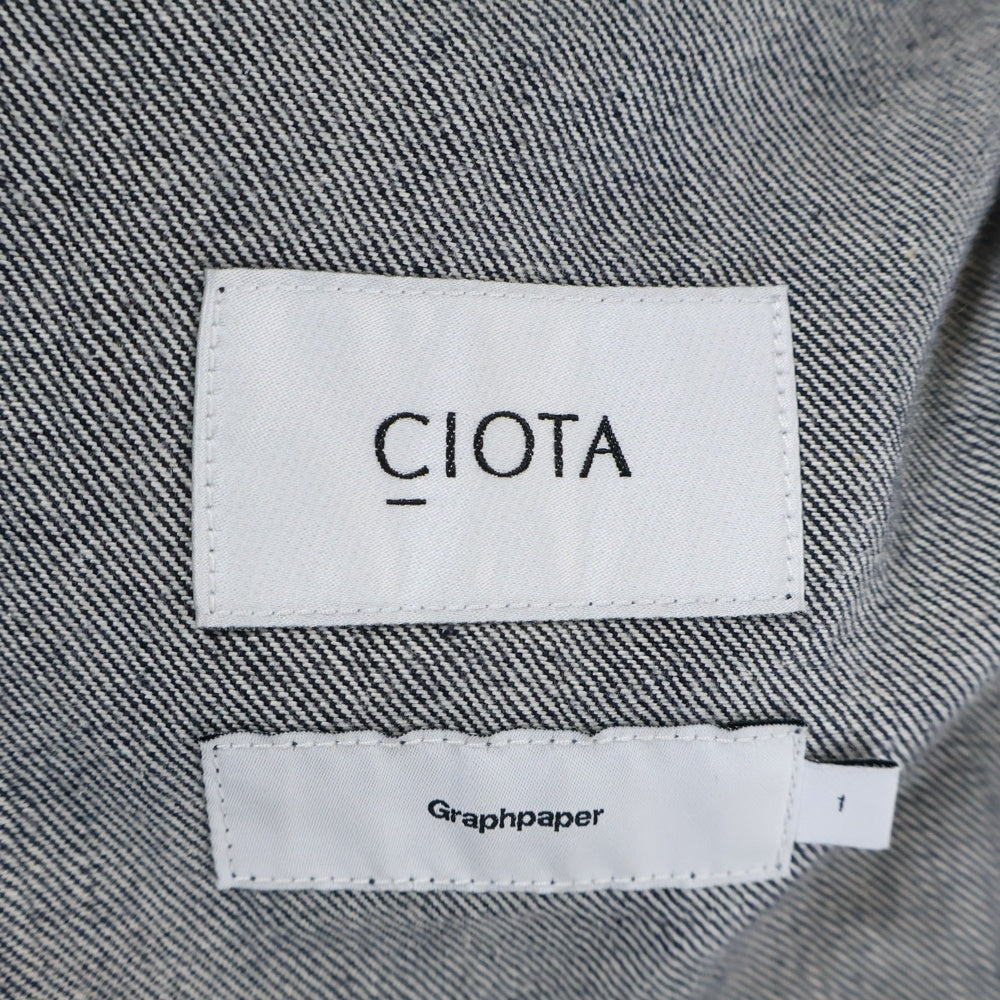 Graphpaper(グラフペーパー) ×CIOTA CIOTA for GP Suvin Cotton Denim JacketGM213-20238 シオタ スビンコットンデニム テーラードジャケット インディゴ