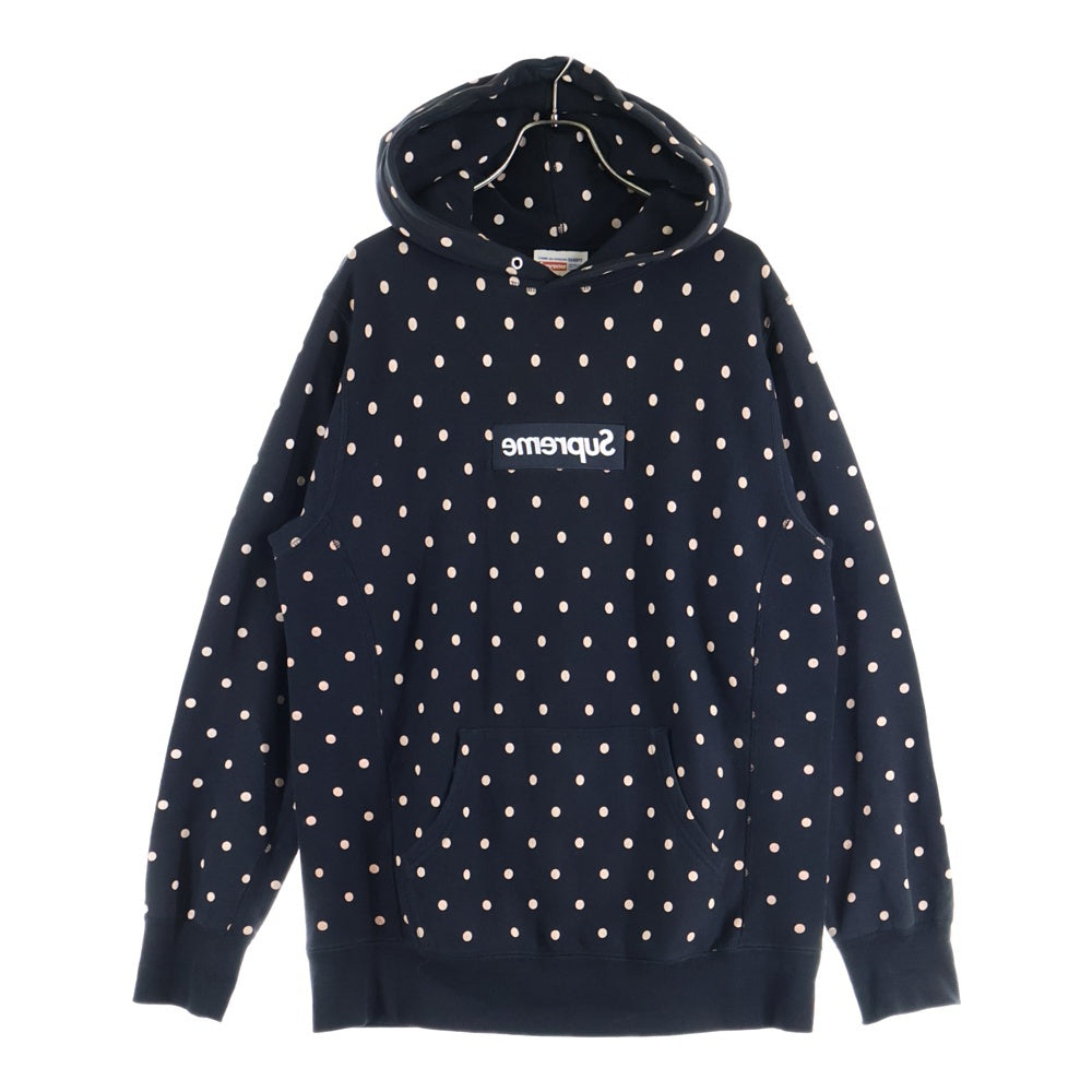 SUPREME(シュプリーム) 12SS × COMME des GARCONS SHIRT Box Logo Pullover コムデギャルソン シャツ ドット ボックスロゴ プルオーバーパーカー ブラック