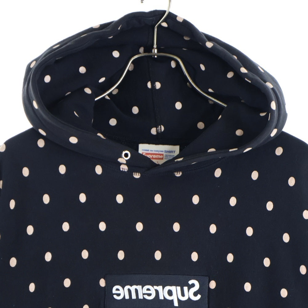 SUPREME(シュプリーム) 12SS × COMME des GARCONS SHIRT Box Logo Pullover コムデギャルソン シャツ ドット ボックスロゴ プルオーバーパーカー ブラック