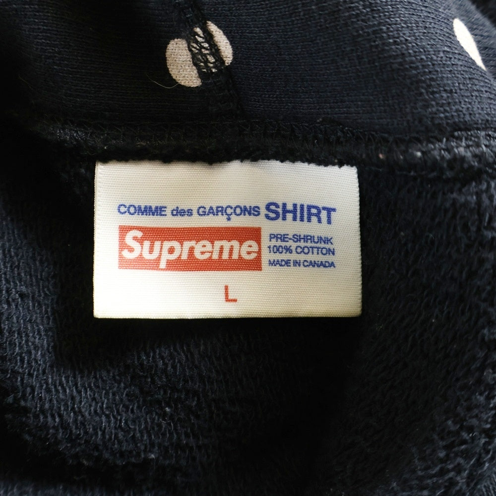 SUPREME(シュプリーム) 12SS × COMME des GARCONS SHIRT Box Logo Pullover コムデギャルソン シャツ ドット ボックスロゴ プルオーバーパーカー ブラック