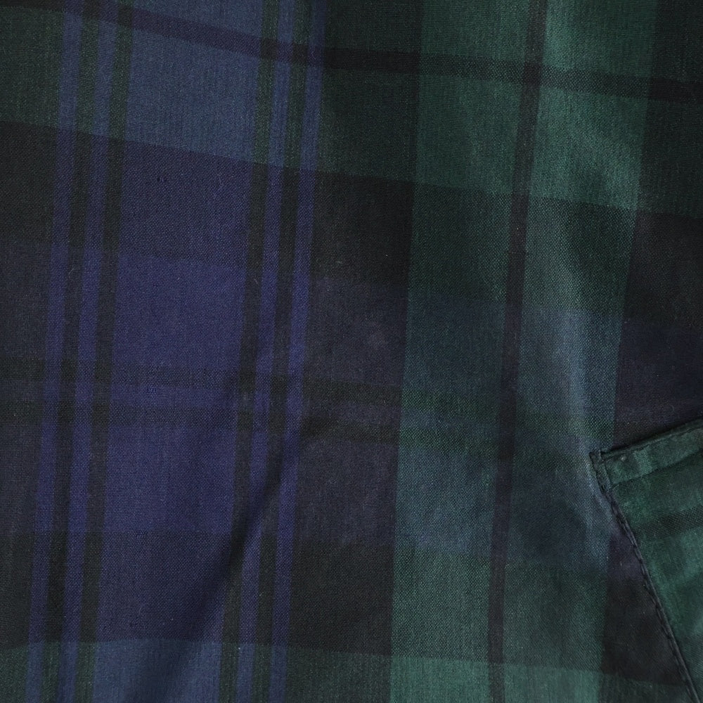 POLO RALPH LAUREN(ポロラルフローレン) 90s Oiled Jacket チェック ジップアップ オイルドジャケット ネイビー/カーキ