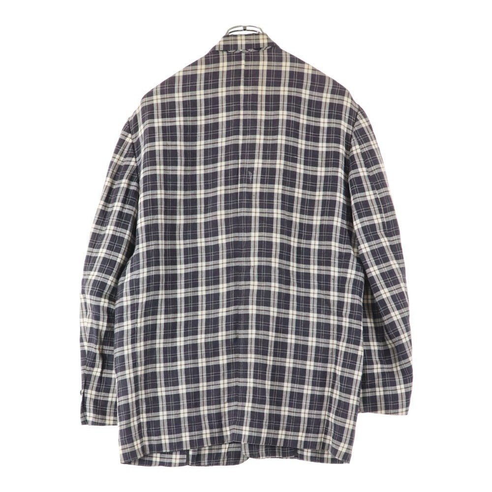 COMME des GARCONS HOMME(コムデギャルソンオム) 90s チェック ヘンプ 3B テーラードジャケット マルチ HJ-11043M