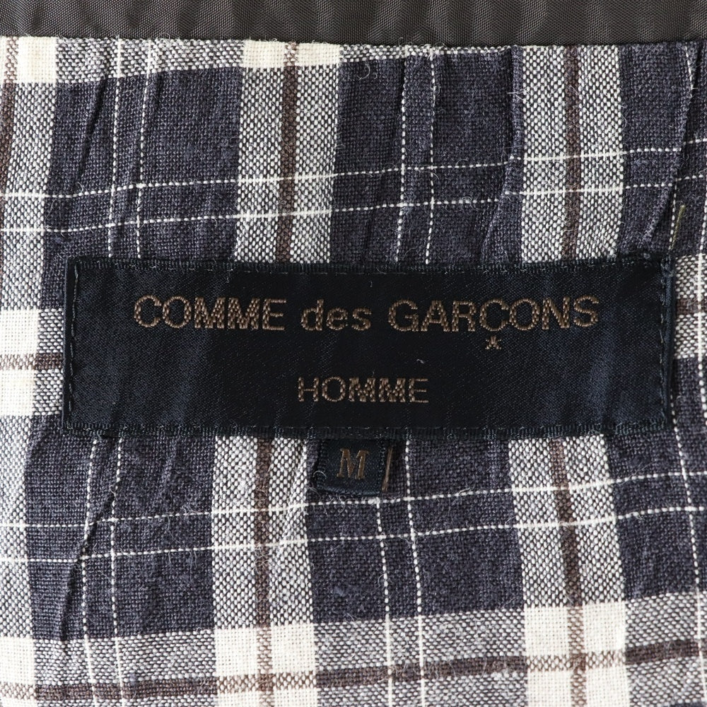 COMME des GARCONS HOMME(コムデギャルソンオム) 90s チェック ヘンプ 3B テーラードジャケット マルチ HJ-11043M
