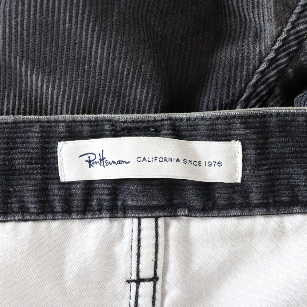 RON HERMAN(ロンハーマン) ダメージ加工 ジップフライ コーデュロイパンツ グレー 612060030