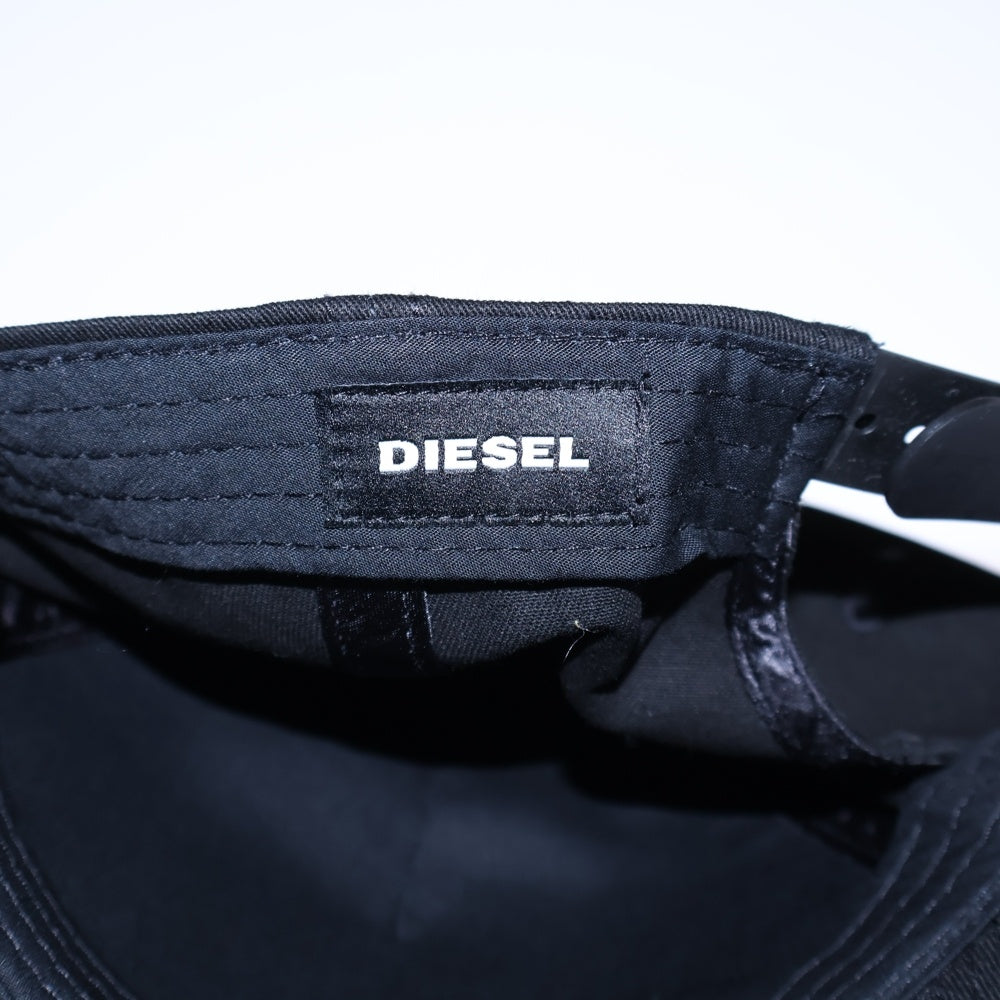 DIESEL(ディーゼル) 刺繍ロゴ キャップ 帽子 ブラック